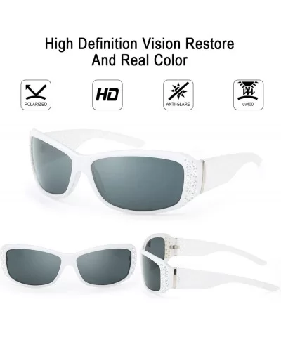 Rhinestone Polarized Sunglasses for Women - 100% UV400 Protection Driving/Fishing/Shopping Women Sunglasses - C4197H0TC7U $23...