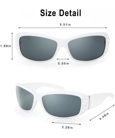 Rhinestone Polarized Sunglasses for Women - 100% UV400 Protection Driving/Fishing/Shopping Women Sunglasses - C4197H0TC7U $23...