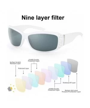 Rhinestone Polarized Sunglasses for Women - 100% UV400 Protection Driving/Fishing/Shopping Women Sunglasses - C4197H0TC7U $23...