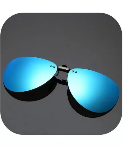 Men Polarized Clip Sunglasses Women Pilot Sun Glasses UV400 Eyeglasses Night Driving ZB-82 - 7 - CZ198AI9NX7 $15.93 Round