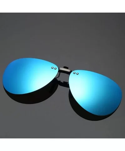 Men Polarized Clip Sunglasses Women Pilot Sun Glasses UV400 Eyeglasses Night Driving ZB-82 - 7 - CZ198AI9NX7 $15.93 Round