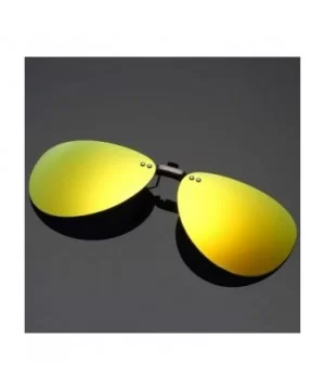 Men Polarized Clip Sunglasses Women Pilot Sun Glasses UV400 Eyeglasses Night Driving ZB-82 - 7 - CZ198AI9NX7 $15.93 Round