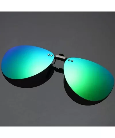 Men Polarized Clip Sunglasses Women Pilot Sun Glasses UV400 Eyeglasses Night Driving ZB-82 - 7 - CZ198AI9NX7 $15.93 Round