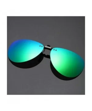 Men Polarized Clip Sunglasses Women Pilot Sun Glasses UV400 Eyeglasses Night Driving ZB-82 - 7 - CZ198AI9NX7 $15.93 Round