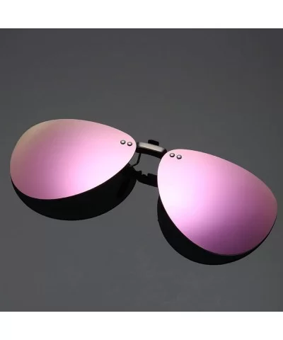 Men Polarized Clip Sunglasses Women Pilot Sun Glasses UV400 Eyeglasses Night Driving ZB-82 - 7 - CZ198AI9NX7 $15.93 Round