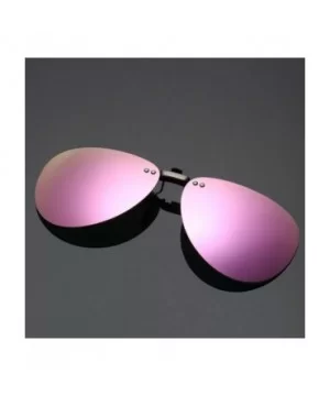 Men Polarized Clip Sunglasses Women Pilot Sun Glasses UV400 Eyeglasses Night Driving ZB-82 - 7 - CZ198AI9NX7 $15.93 Round