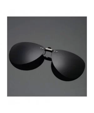 Men Polarized Clip Sunglasses Women Pilot Sun Glasses UV400 Eyeglasses Night Driving ZB-82 - 7 - CZ198AI9NX7 $15.93 Round