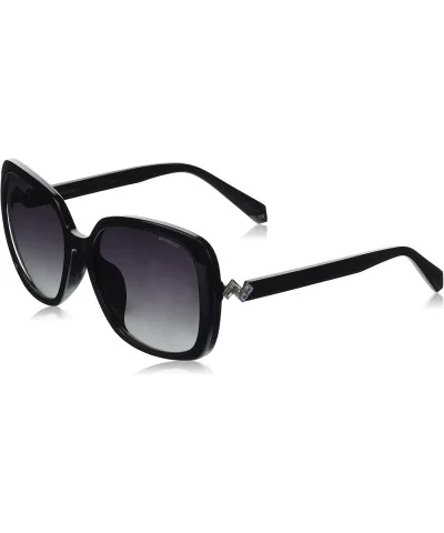 womens Pld4064/F/S/X Square Sunglasses - Black - CX180L7ZC43 $56.14 Square