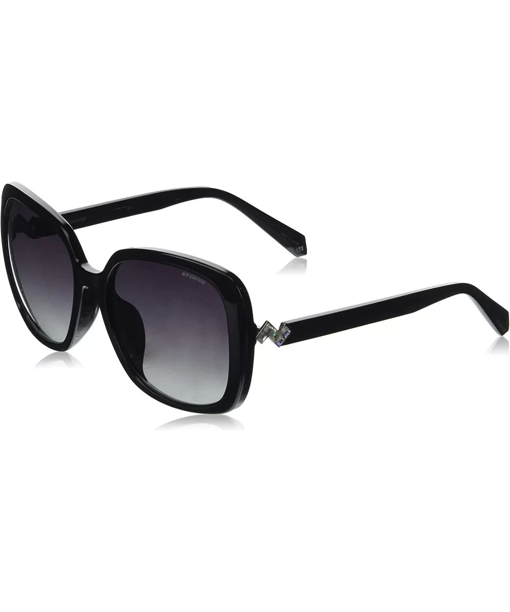 womens Pld4064/F/S/X Square Sunglasses - Black - CX180L7ZC43 $56.14 Square