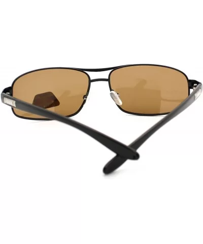 Polarized Lens Sunglasses Men's Oval Rectangular Fashion Frame - Black - CY11MWDK5Y1 $8.04 Rectangular