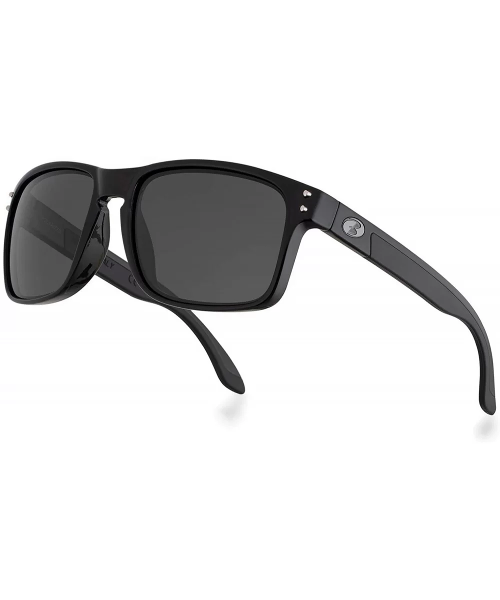 Italy made classic sunglasses corning real glass lens w. polarized option - Black / Grey Polarized(m) - C712O235I81 $46.99 Sq...