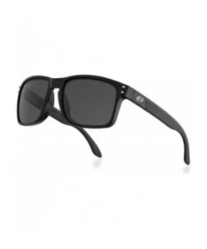 Italy made classic sunglasses corning real glass lens w. polarized option - Black / Grey Polarized(m) - C712O235I81 $46.99 Sq...