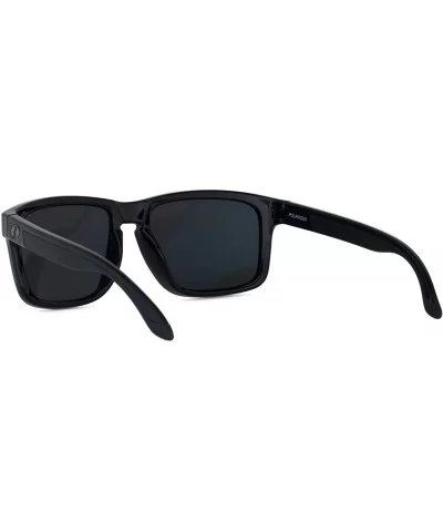 Italy made classic sunglasses corning real glass lens w. polarized option - Black / Grey Polarized(m) - C712O235I81 $46.99 Sq...