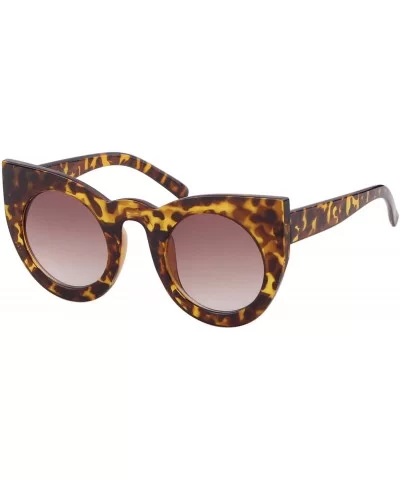 Vintage Cat Eye Sunglasses for Women Oversized Trend Sun Glasses - Leopard Frame Brown Lens - C9196U5C95I $6.78 Oversized