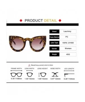 Vintage Cat Eye Sunglasses for Women Oversized Trend Sun Glasses - Leopard Frame Brown Lens - C9196U5C95I $6.78 Oversized