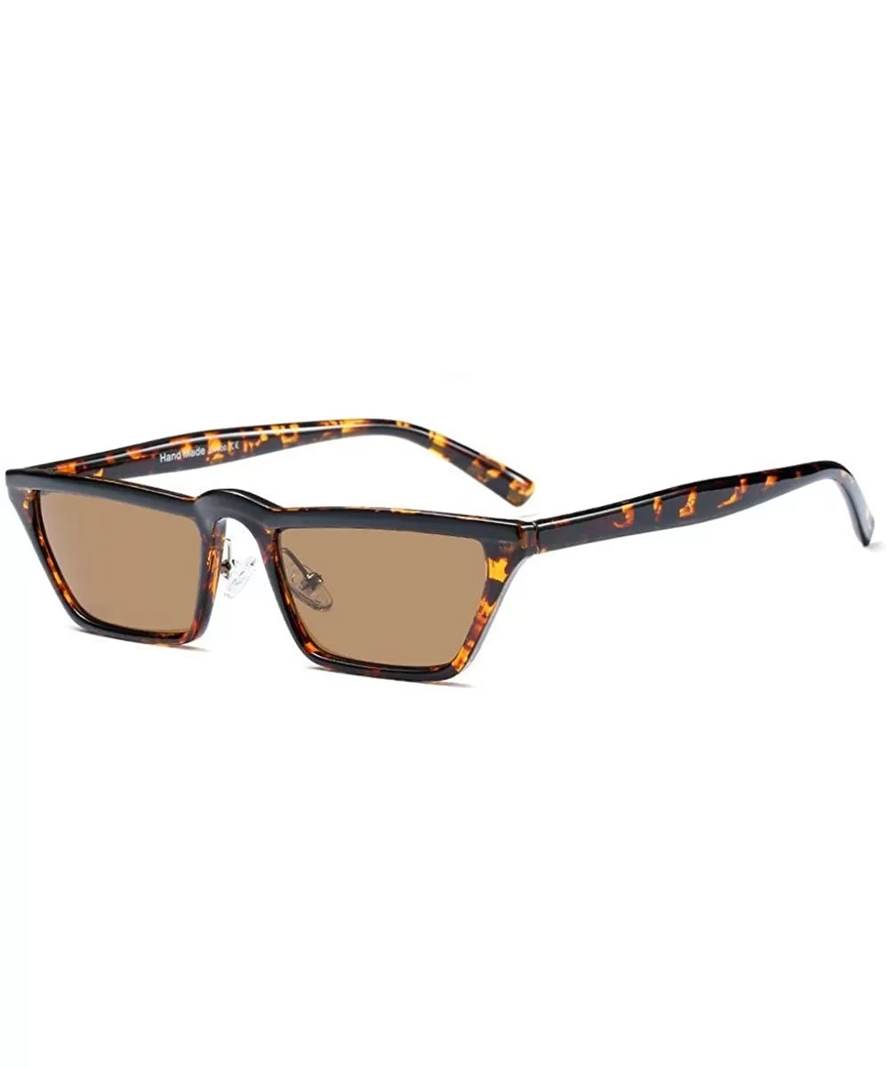 Vintage Cat Women Fashion Square Sunglasses UV400 55mm - Leopard - CA1887DL0AH $7.73 Square