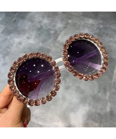 Fashion Luxury Round Sunglasses Women Vintage Oversized Rhinestone Sun Glasses Men Eyewear Oculos De Sol UV400 - CL197Y7ERYW ...