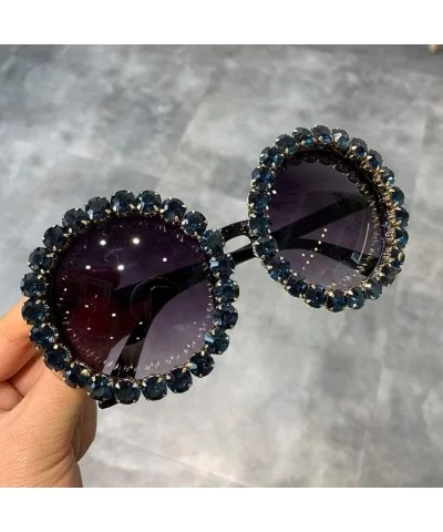 Fashion Luxury Round Sunglasses Women Vintage Oversized Rhinestone Sun Glasses Men Eyewear Oculos De Sol UV400 - CL197Y7ERYW ...