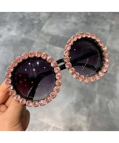 Fashion Luxury Round Sunglasses Women Vintage Oversized Rhinestone Sun Glasses Men Eyewear Oculos De Sol UV400 - CL197Y7ERYW ...