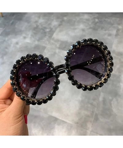 Fashion Luxury Round Sunglasses Women Vintage Oversized Rhinestone Sun Glasses Men Eyewear Oculos De Sol UV400 - CL197Y7ERYW ...