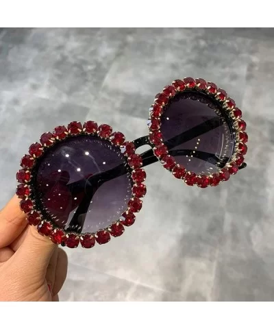 Fashion Luxury Round Sunglasses Women Vintage Oversized Rhinestone Sun Glasses Men Eyewear Oculos De Sol UV400 - CL197Y7ERYW ...