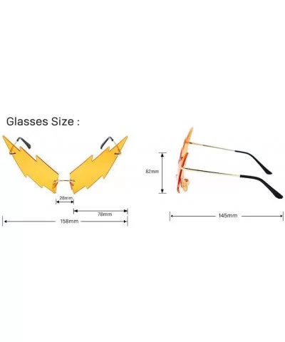 Lightning Style Personality Glasses Irregular Sunglasses - 5 - CU190HCNZY8 $25.15 Sport