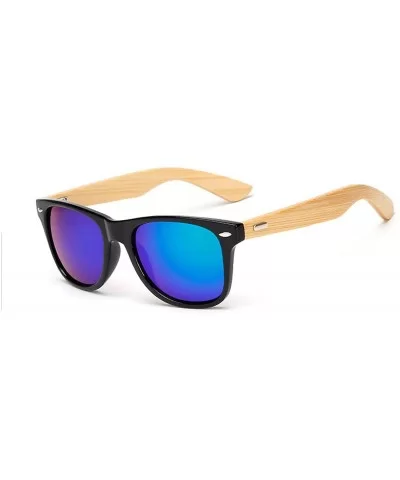 Wood Sunglasses Men Women Square Bamboo Mirror Sun Glasses Retro De Sol MasculinoHandmade - Kp1501 C8 - CE197A22EXO $26.67 Sq...