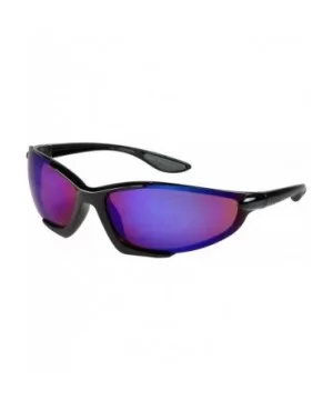 Sports Sunglasses with Color Mirrored Lens 570007PAM-REV - Black - CL1239OYLCN $7.68 Sport