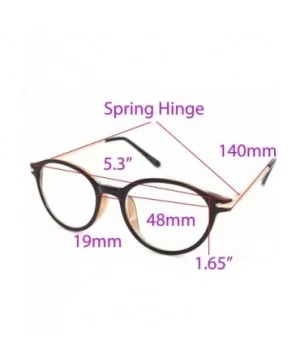 shoolboy Round fullRim Lightweight Reading Glasses - A1 Shiny Dark Brown Gold - CZ18AXQTEUW $13.95 Round