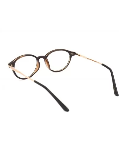 shoolboy Round fullRim Lightweight Reading Glasses - A1 Shiny Dark Brown Gold - CZ18AXQTEUW $13.95 Round