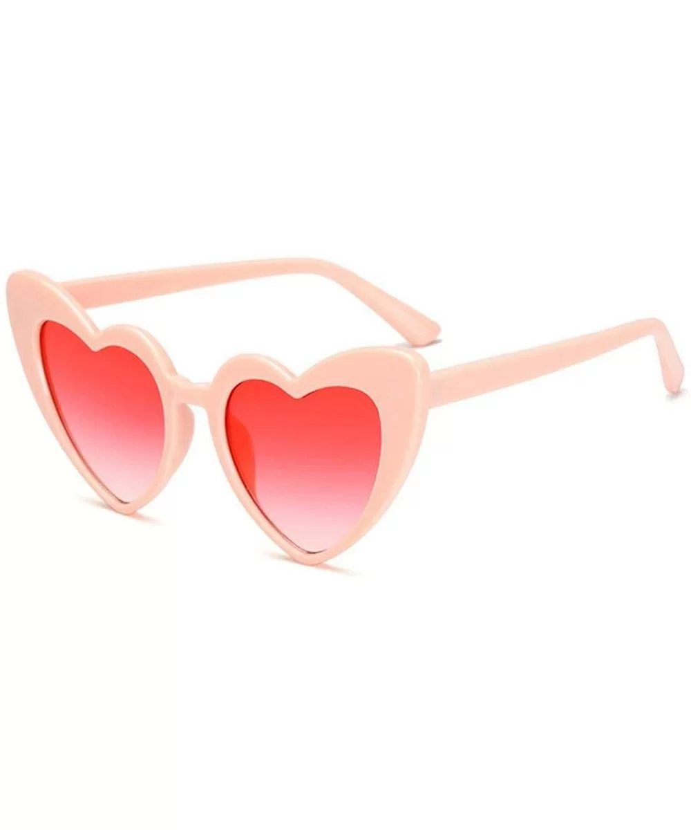 Vintage Sunglass Fashion Love Heart Sunglasses Women Cute Sexy Retro Cat Eye Cheap Red Female - C5 - CD198AHX6HW $31.19 Cat Eye