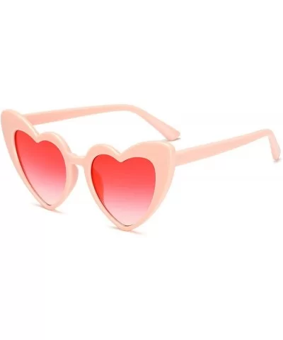 Vintage Sunglass Fashion Love Heart Sunglasses Women Cute Sexy Retro Cat Eye Cheap Red Female - C5 - CD198AHX6HW $31.19 Cat Eye