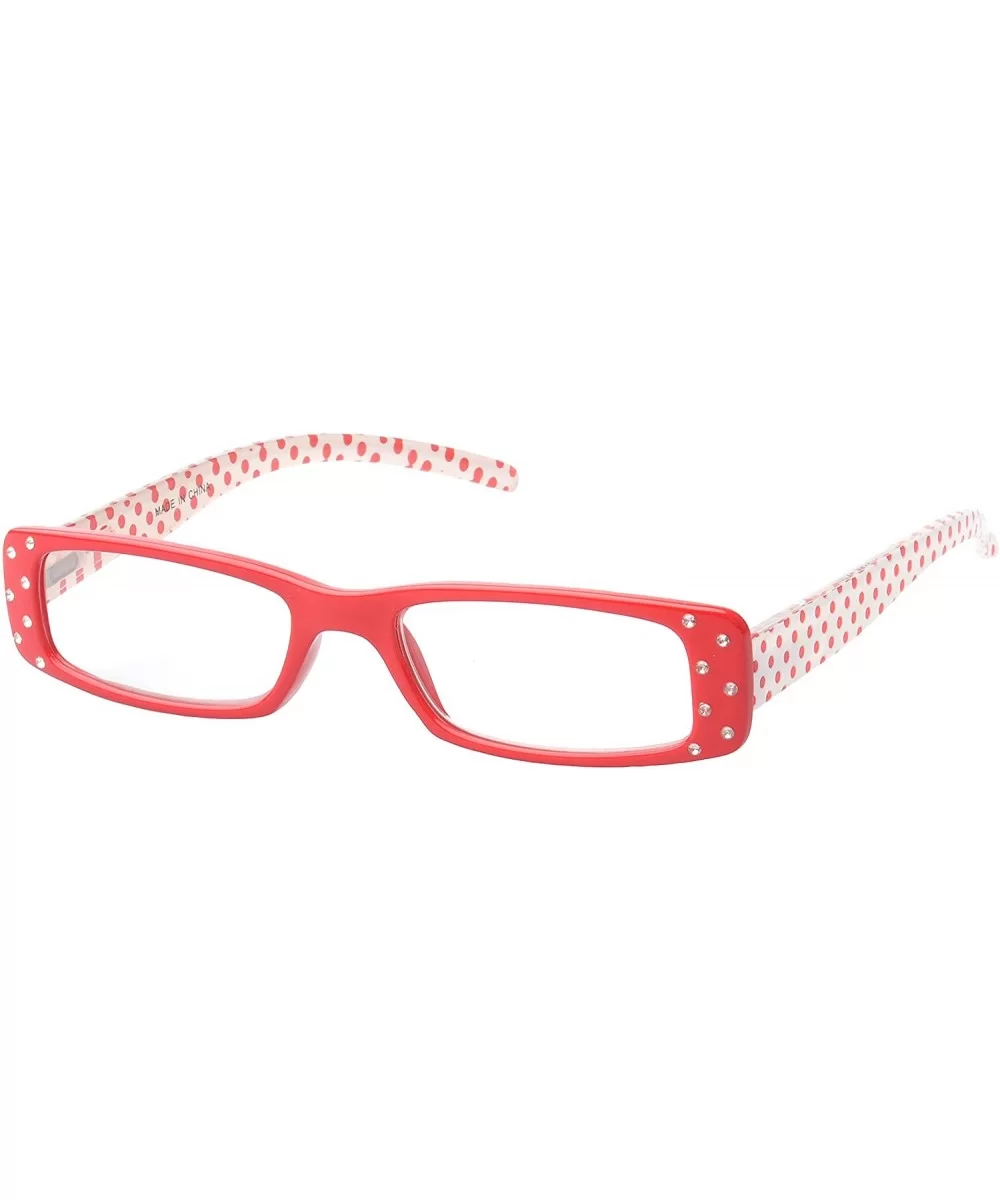 'Chalon' Rectangle Reading Glasses - Red-2.00 - CM11P2V0CNT $12.20 Square