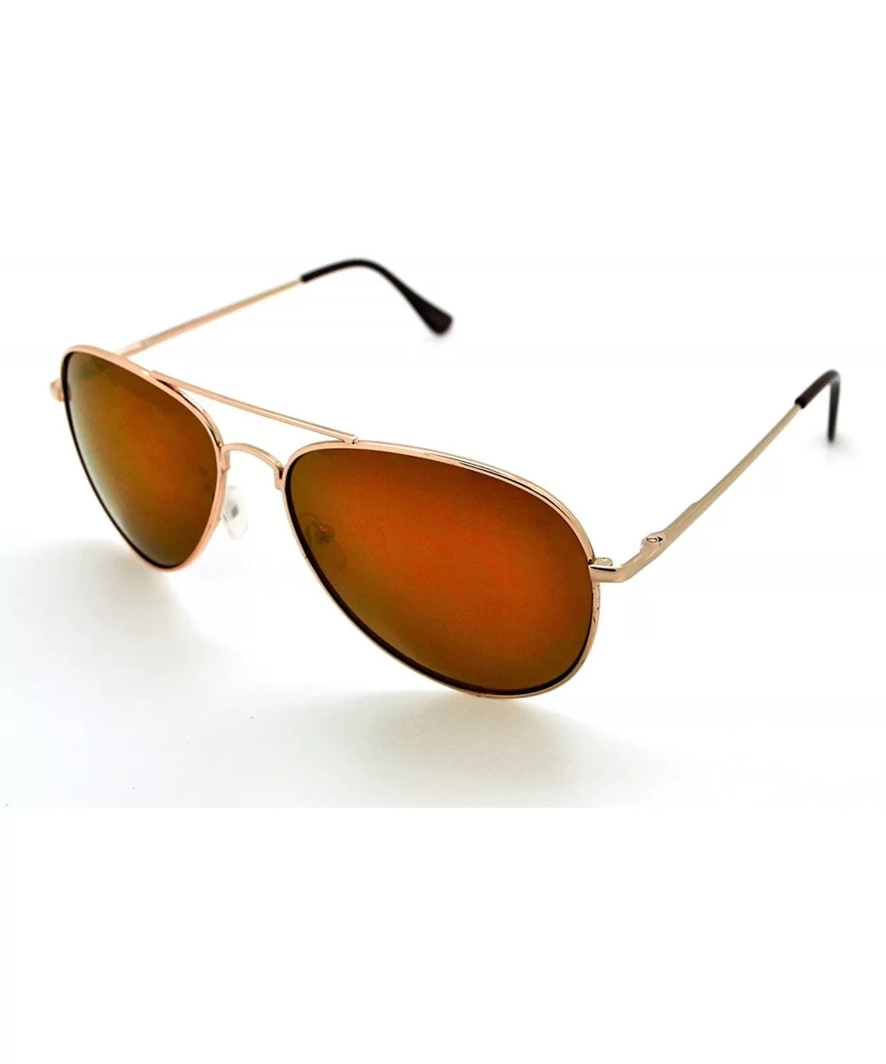 Polarized Lightweight Mens & Womens Aviator Sunglasses w/FREE Microfiber Bag - Gold - CN12KYXC9UX $5.72 Aviator