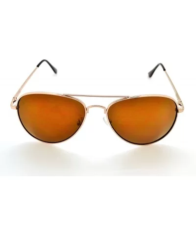 Polarized Lightweight Mens & Womens Aviator Sunglasses w/FREE Microfiber Bag - Gold - CN12KYXC9UX $5.72 Aviator