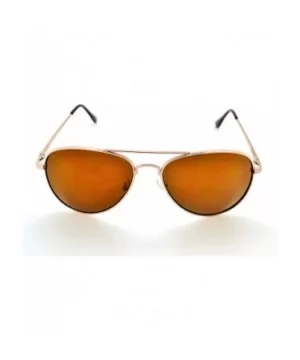 Polarized Lightweight Mens & Womens Aviator Sunglasses w/FREE Microfiber Bag - Gold - CN12KYXC9UX $5.72 Aviator