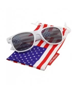 American Flag Sunglasses Classic USA Large Adult Size UV400 - White - C411YY2HU1T $5.42 Aviator