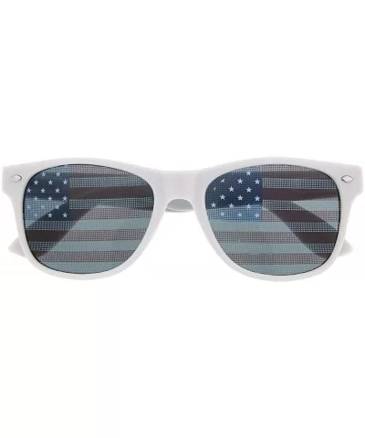 American Flag Sunglasses Classic USA Large Adult Size UV400 - White - C411YY2HU1T $5.42 Aviator