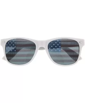 American Flag Sunglasses Classic USA Large Adult Size UV400 - White - C411YY2HU1T $5.42 Aviator