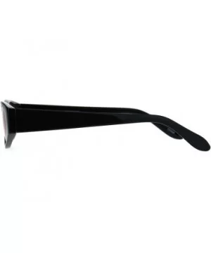 Womens Mod Narrow Rectangle Pop Color Oval Lens Plastic Sunglasses - Red - CE180KR2NXN $8.45 Oval