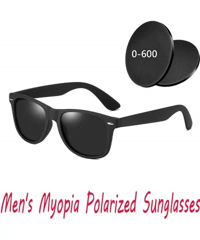 2019 new square frame finished myopia polarized sunglasses- men's polarized sunglasses 0 to -600 - CV18X0G8D92 $13.67 Square