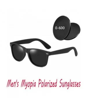 2019 new square frame finished myopia polarized sunglasses- men's polarized sunglasses 0 to -600 - CV18X0G8D92 $13.67 Square