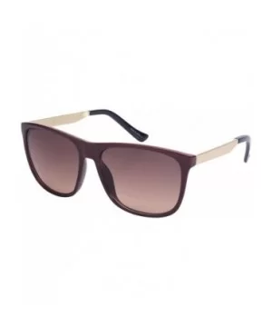 Modern Horned Rim Sunglasses with Two Tone Ocean Lens 541000-OCR - Brown-wood - CS128P9I62X $7.01 Wayfarer