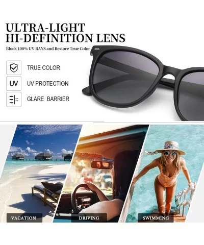 Oversized Sunglasses for Women-Classic Square Polarized Lens 100% UV 400 Protection Driving Outdoor Eyewear - CP193UXM99H $20...