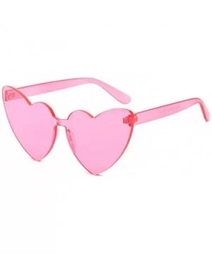 Fashion Shaped Sunglasses Designer Rimless - Pink - CY18MG9HHTT $9.39 Rimless