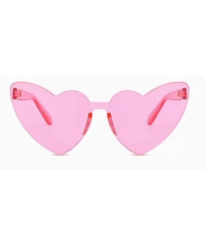 Fashion Shaped Sunglasses Designer Rimless - Pink - CY18MG9HHTT $9.39 Rimless