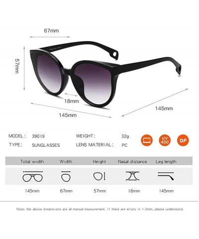 Oversized Cat Eye Sunglasses for Women Retro Fashion Driving Glasses - C4 - C418WZRI2LD $8.57 Oversized