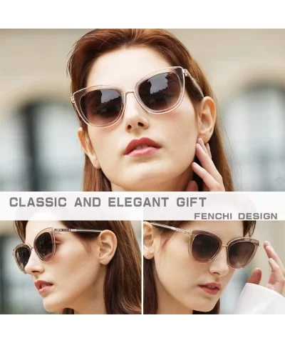 Cat Eyes Sunglasses for Women Fashion Vintage Eyewear for Driving Fishing UV400 Protection 6089 - CD18UELL6EL $16.03 Cat Eye