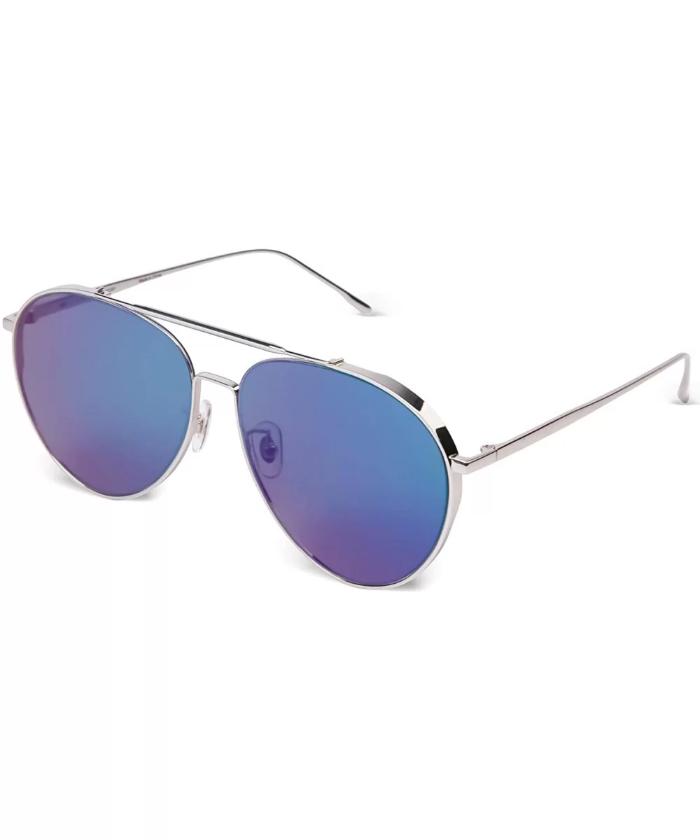 fashion sunglasses for men and women with uv protection - Light Blue - C218NKU7UX6 $41.08 Oversized