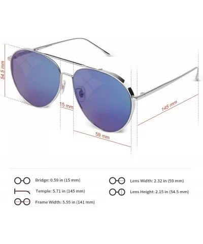 fashion sunglasses for men and women with uv protection - Light Blue - C218NKU7UX6 $41.08 Oversized